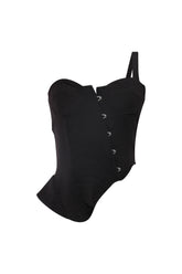 One shoulder strap asymmetrical tank top