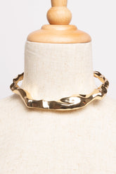 Hammered Ripple Choker Necklace
