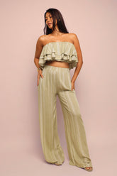 Sunset Flare Ruffle Tube & Wide Leg Set..