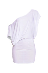 Disco Muse One Shoulder Glitter Mini Dress..