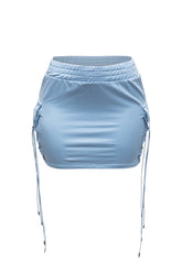 Lace up mini skirt