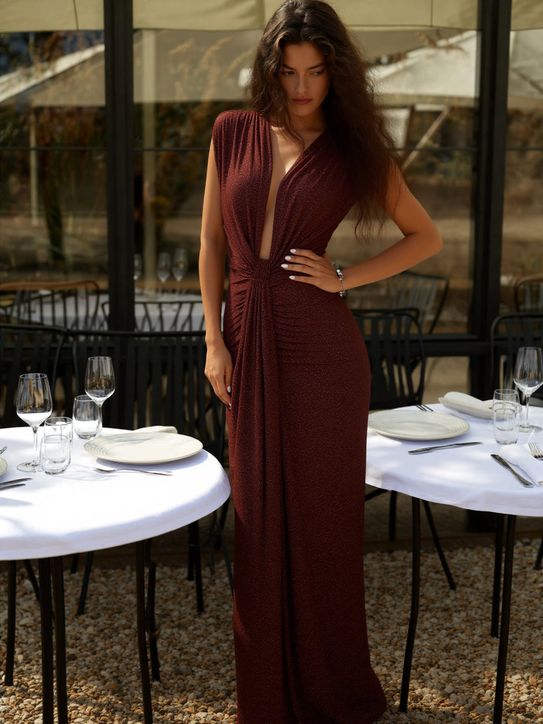 Drench Yourself in Drama: Why the Drama Rush Drape Down Maxi Dress Is the Glam Statement Your Closet Needs