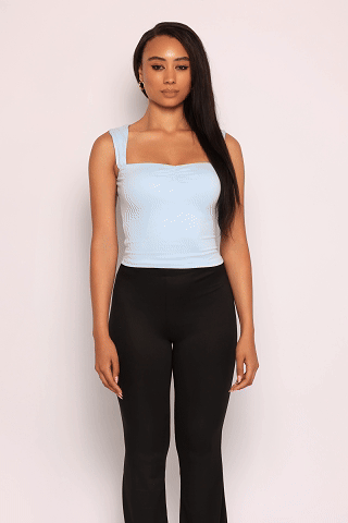 Sleeveless tied back top