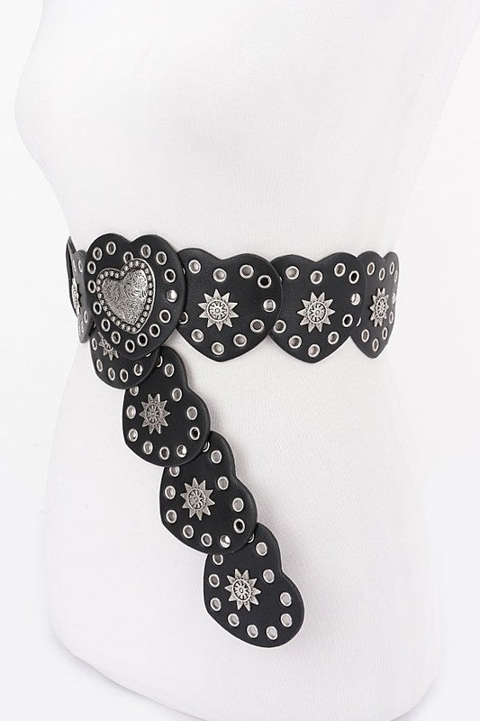 Cosmic Crush Heart Concho Belt