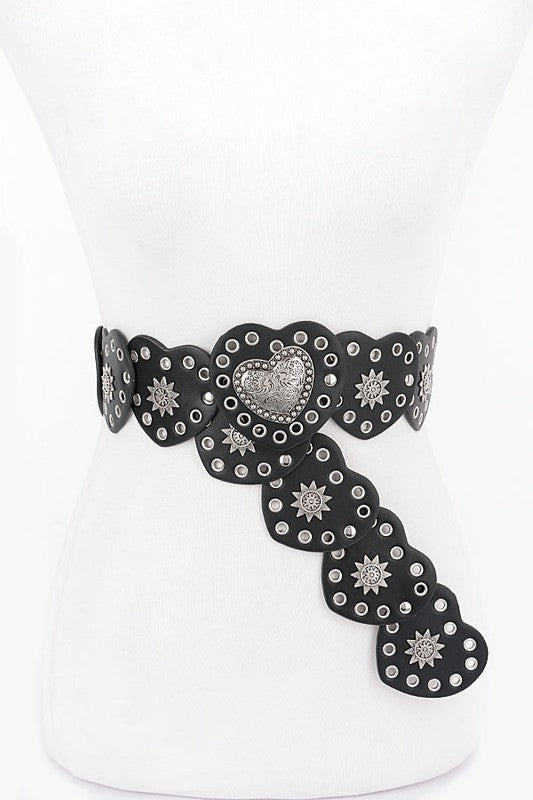 Cosmic Crush Heart Concho Belt