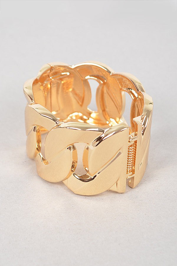 Wide Chain Metal Bracelet