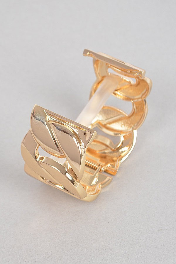 Wide Chain Metal Bracelet