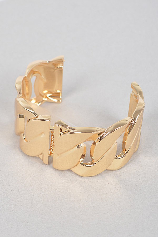 Wide Chain Metal Bracelet