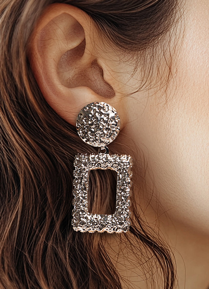 Hammered Multi Metal Earring