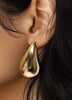 Bulky Shiny Teardrop Earrings