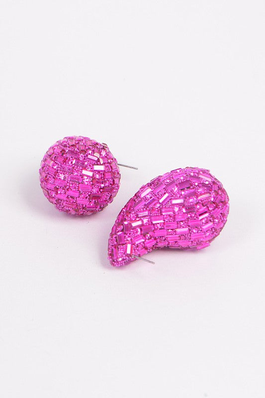 Rhinestone Tear Drop Earring