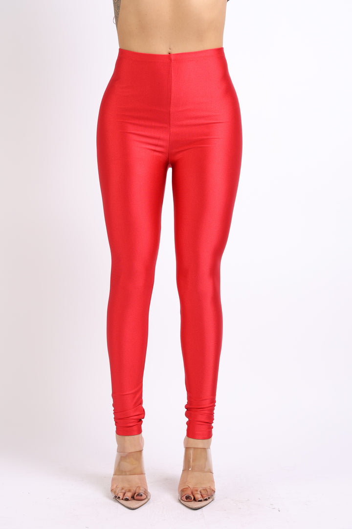 Highwaisted shiny nylon leggings
