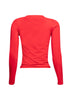 Red Bogomore Lace Corset Long Sleeve Top - back view.