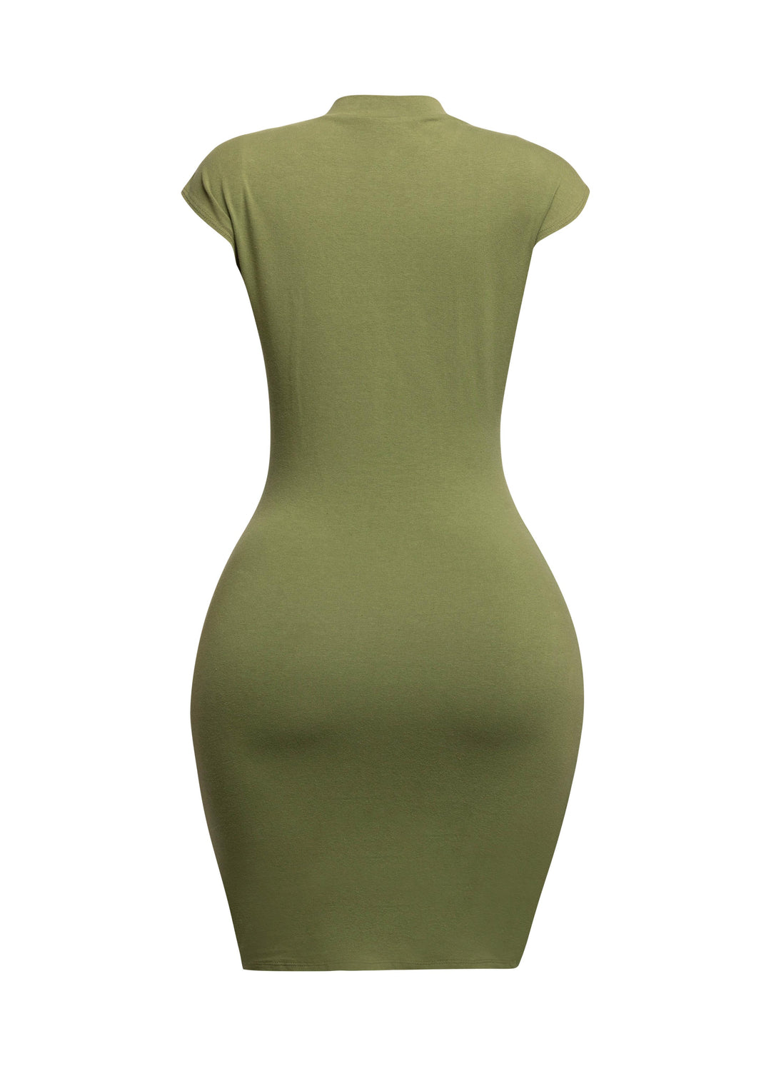 Olive green vintage racing club t-shirt showcasing plain back design with fringes on sleeves.