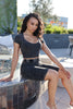 Mineral washed fringe biker set