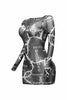 Barbed wire printed mesh dress