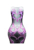 Body printed mini dress
