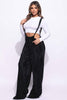 Drawstring ruched jumpsuit