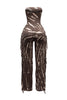 Bogomore's signature fringe detail in tube jumpsuit with special mineral washing