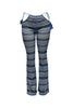 Tassel strip tied sheer pants