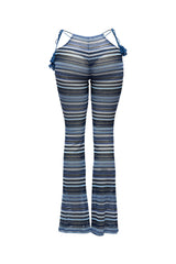 Tassel strip tied sheer pants