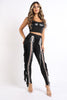 Lace up and fringe pants
