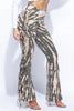 Tie dye fringe pants