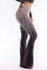 Dip wash fringe flared pants