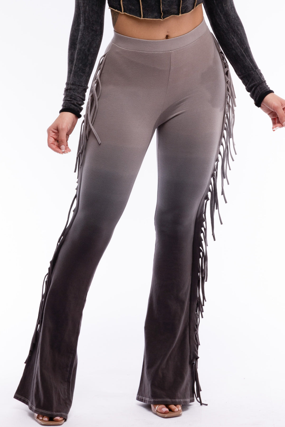 Soft Stretch Fringe-Detail Pants – Forgiving High-Waist Everyday Style