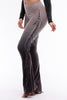 Dip wash fringe flared pants