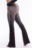 Dip wash fringe flared pants