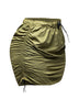 Drawstring mini skirt