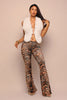 Frost Kiss Tie-Up Faux Fur Vest - Ivory