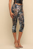Wild Heat Foil Print High Waist Capri Pants