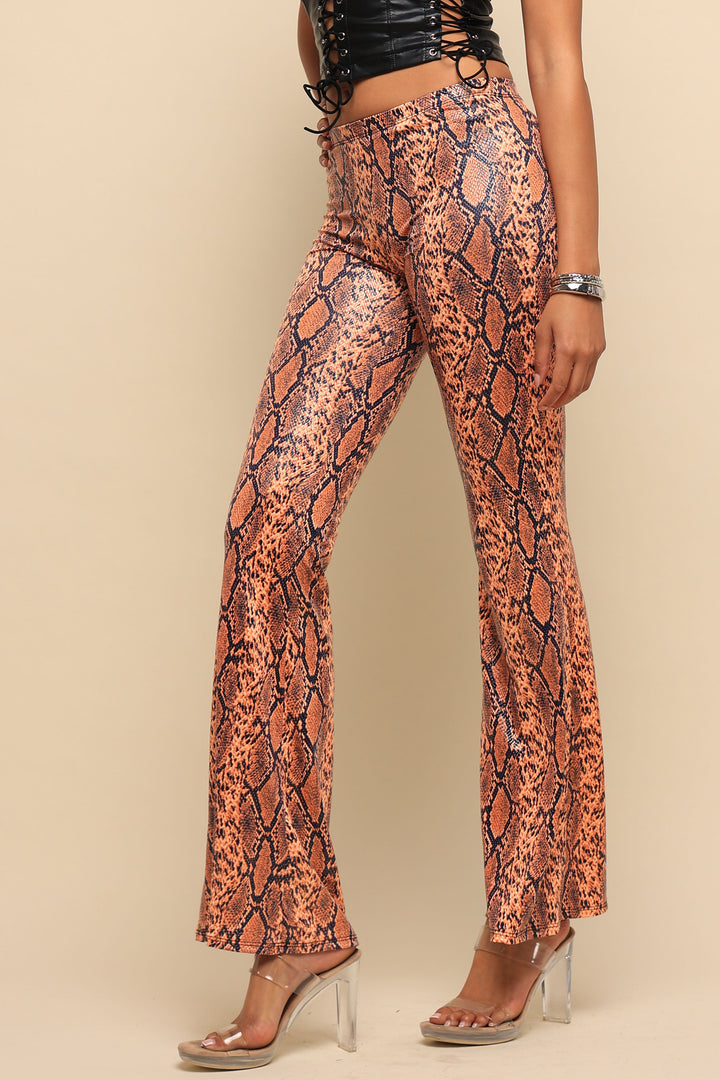 Wild Light Foiled Animal Flare Pants