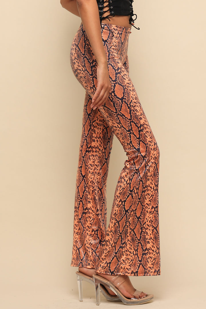 Wild Light Foiled Animal Flare Pants