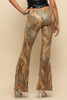 Wild Light Foiled Animal Flare Pants