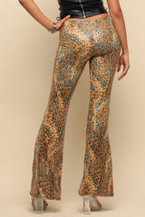 Wild Light Foiled Animal Flare Pants