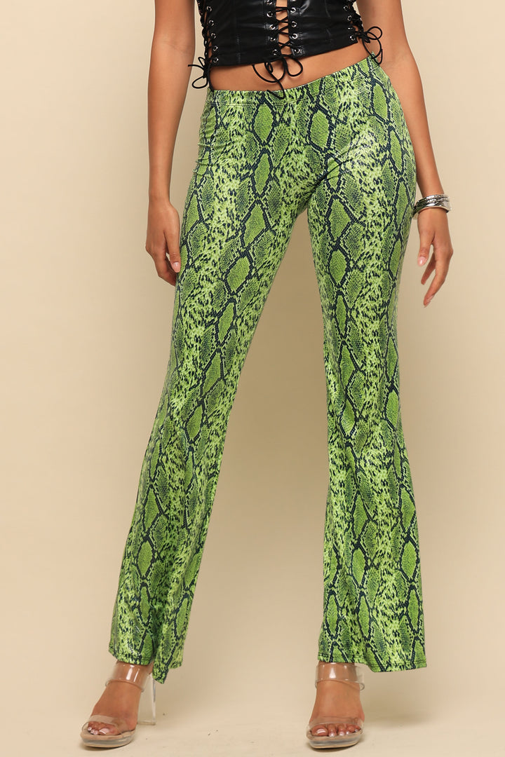 Wild Light Foiled Animal Flare Pants