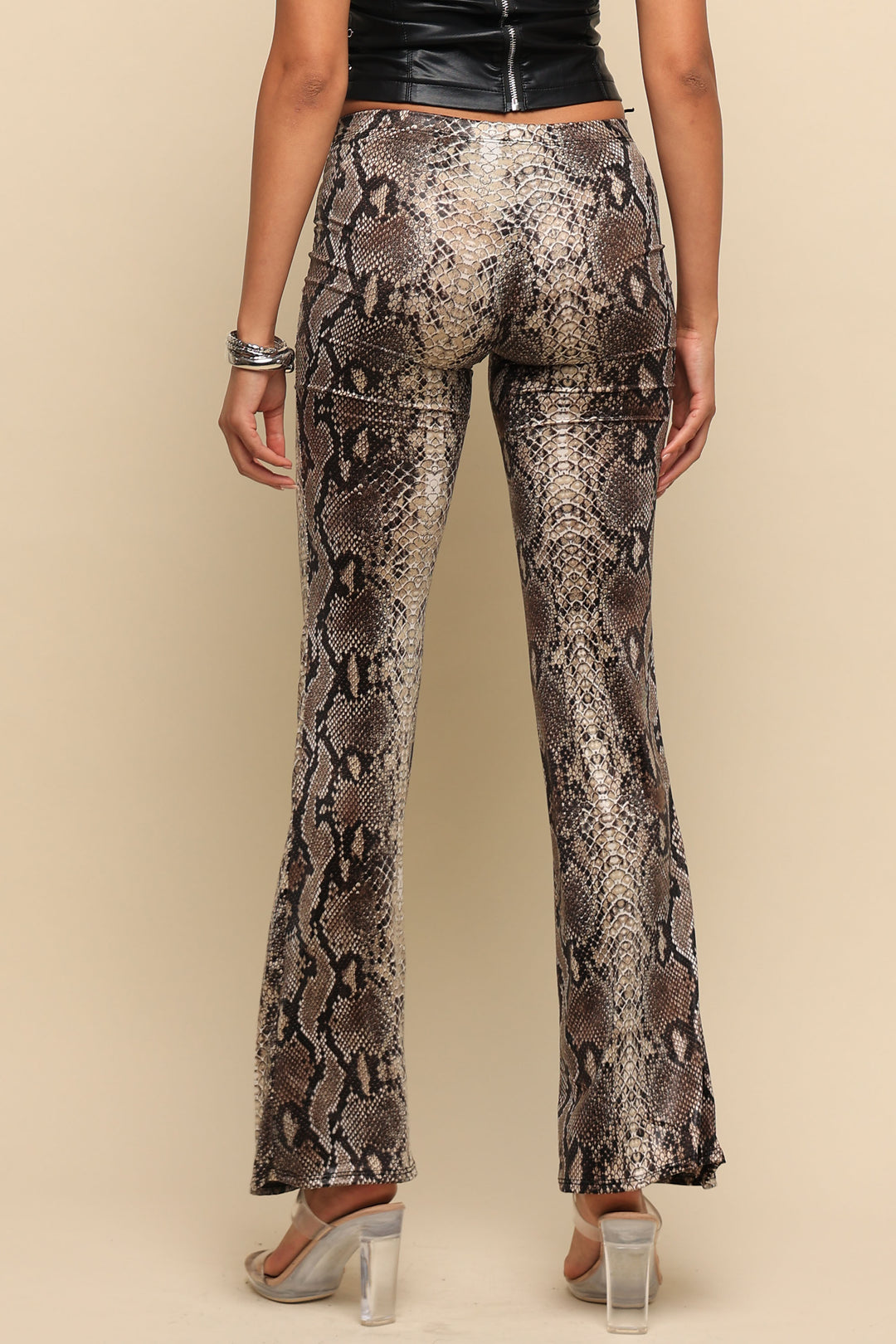 Wild Light Foiled Animal Flare Pants