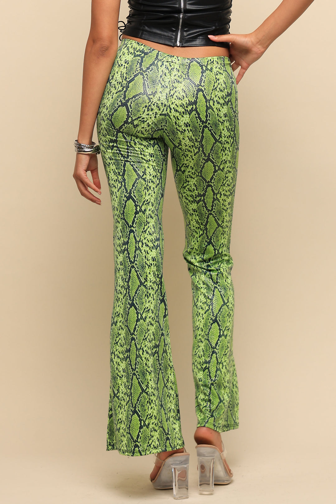 Wild Light Foiled Animal Flare Pants