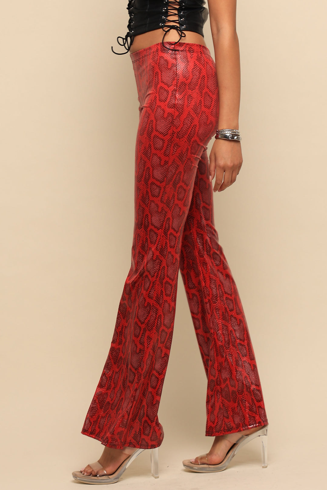 Wild Light Foiled Animal Flare Pants