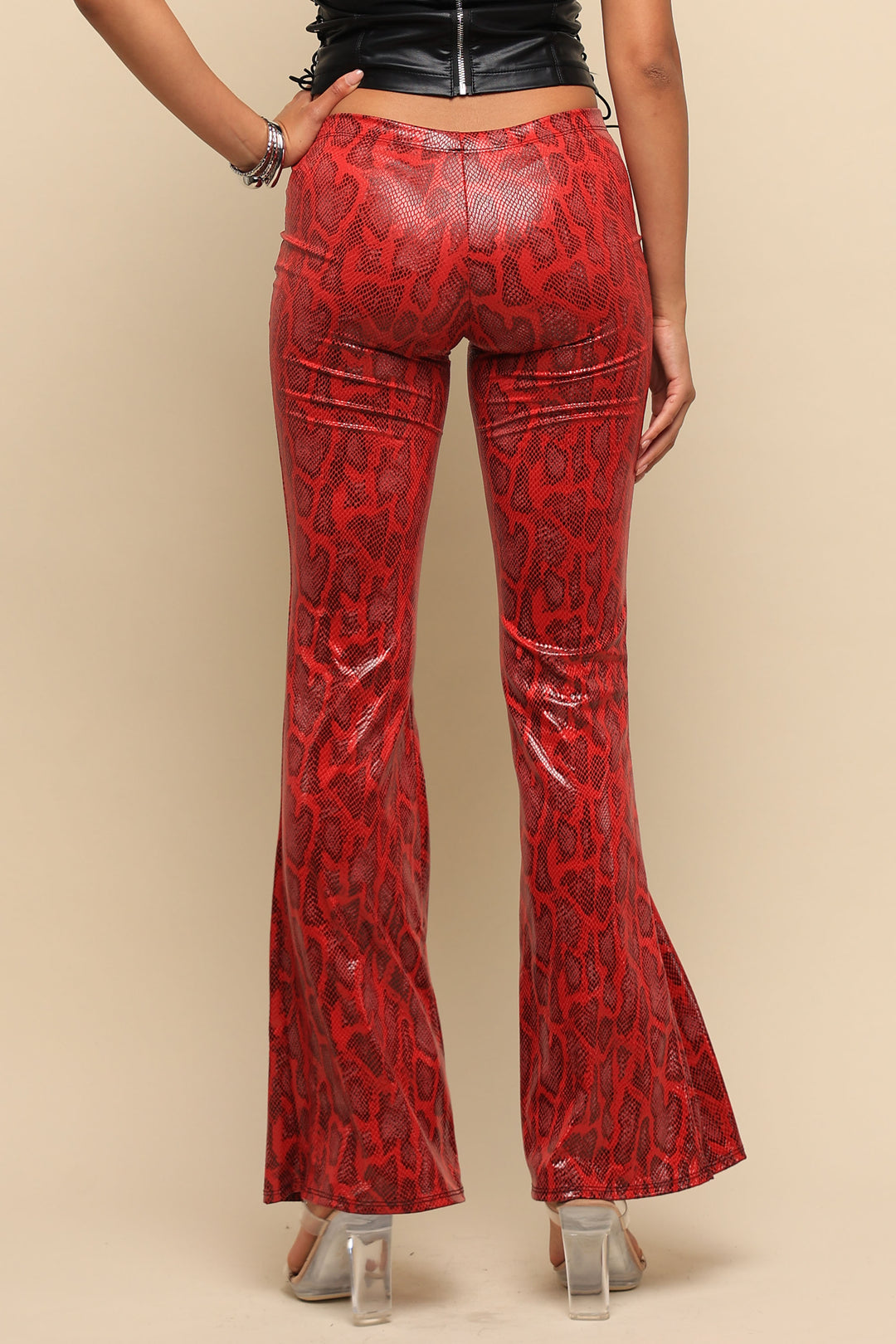Wild Light Foiled Animal Flare Pants