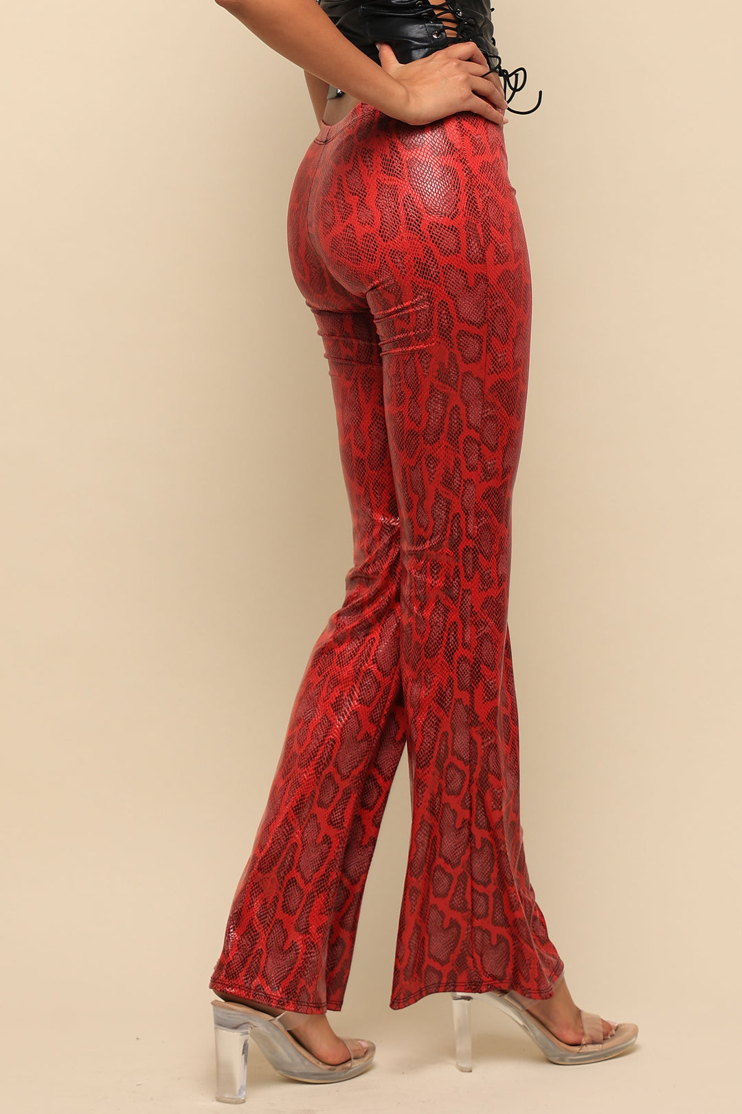 Wild Light Foiled Animal Flare Pants