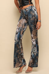 Wild Light Foiled Animal Flare Pants