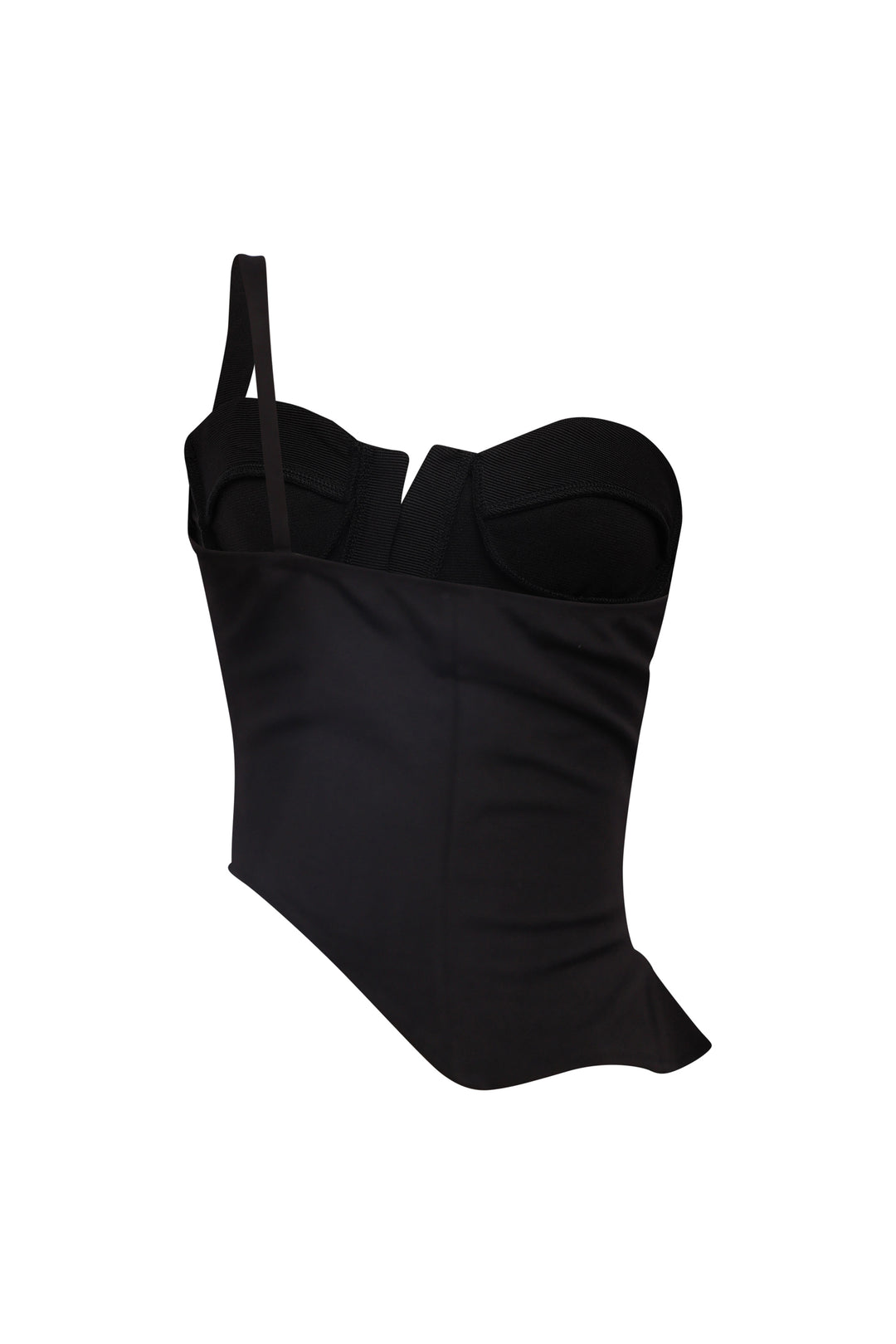 One shoulder strap asymmetrical tank top