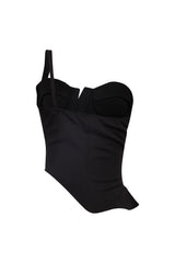 One shoulder strap asymmetrical tank top