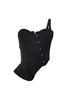 One shoulder strap asymmetrical tank top