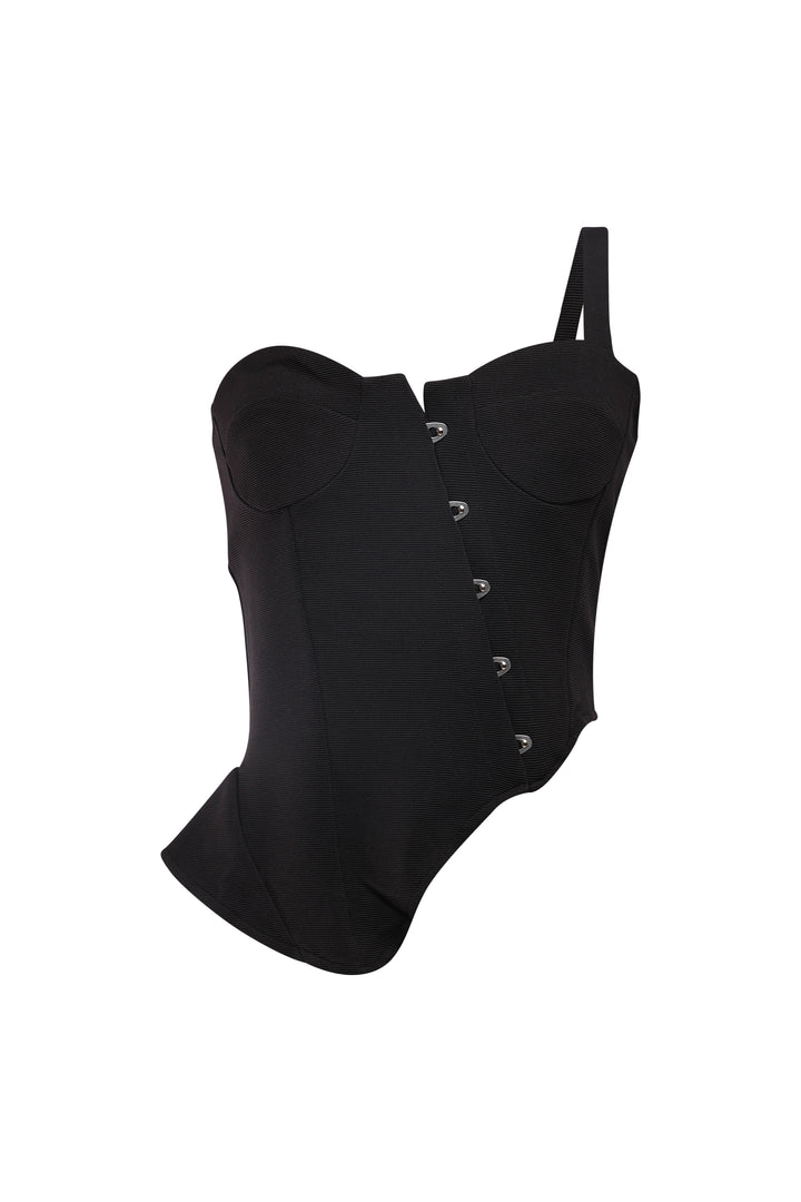 One shoulder strap asymmetrical tank top