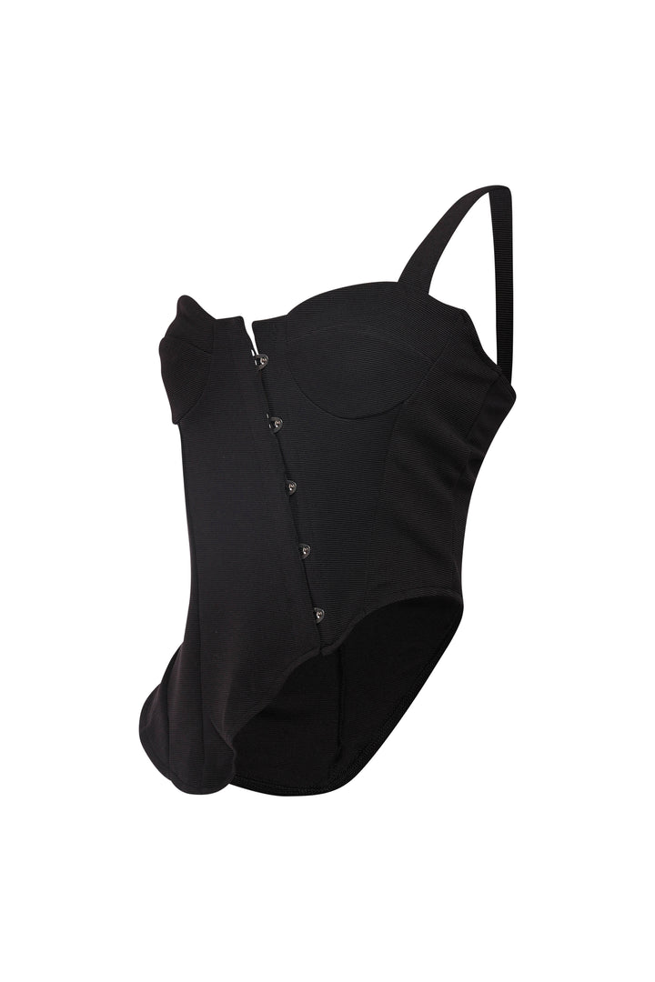 One shoulder strap asymmetrical tank top